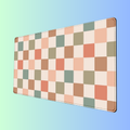 AESTHET-ISM | Pastel Checkered Retro Pattern Colorful Aesthetic Gaming Desk Mat