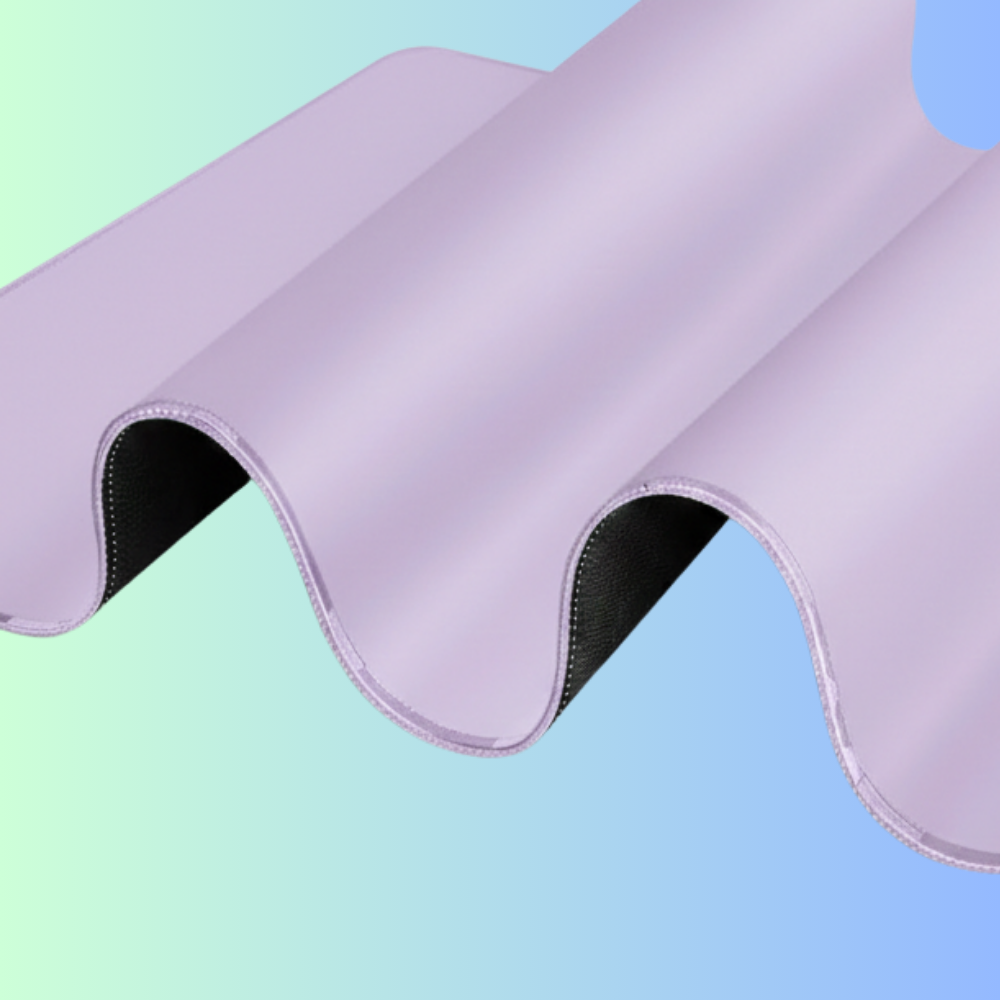 HOL-ISM | Solid Lilac Purple Minimalist Aesthetic Gaming Desk Mat Set