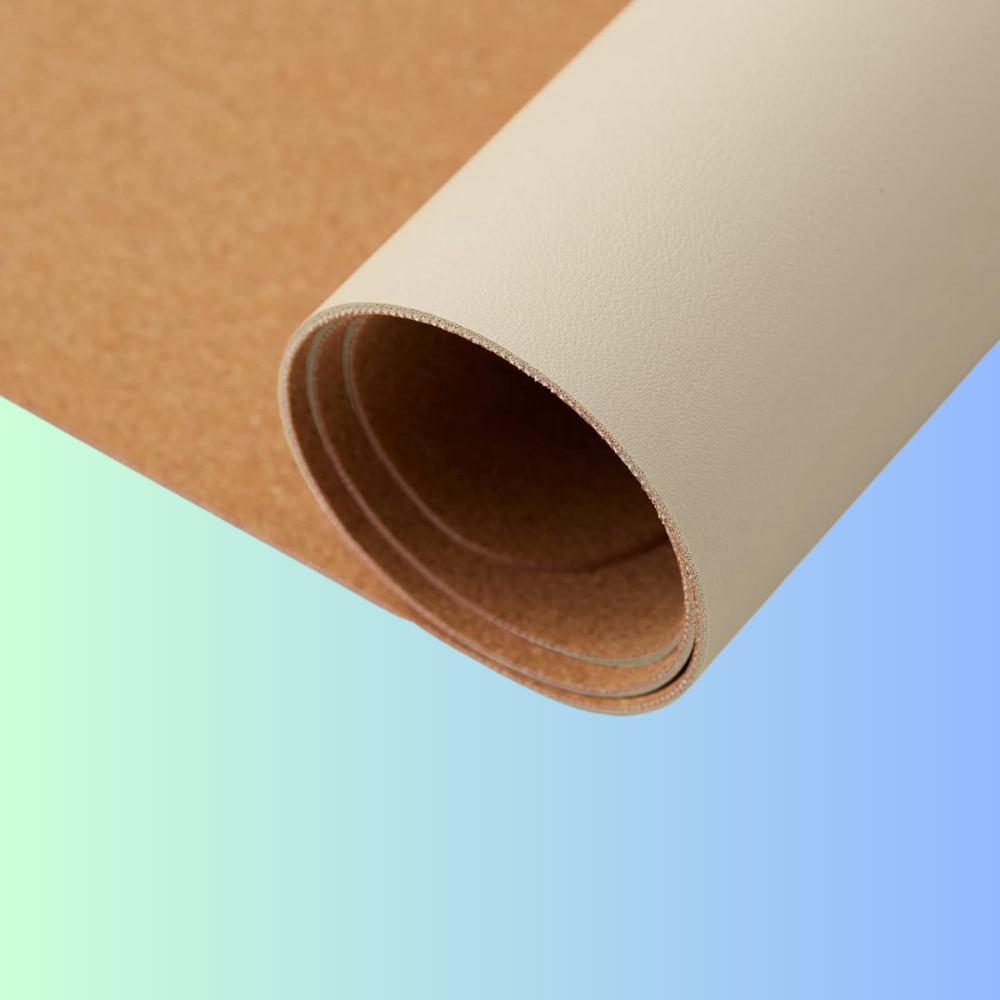 MINIMAL-ISM | Dual Sided Sand Khaki Cork PU Leather Desk Mat